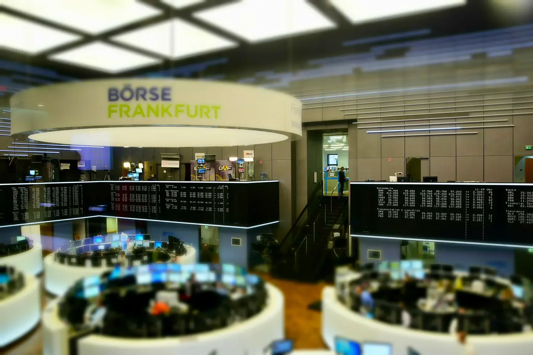 Trading floor of the Frankfurt Stock Exchange